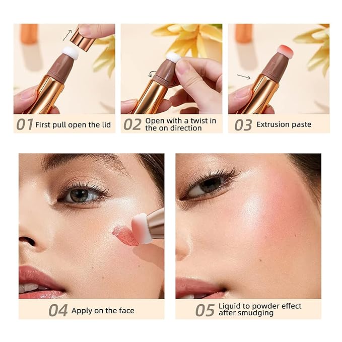 MAEPEOR Liquid Highlighter Stick Golden Cream Liquid Highlighter (6# Golden)