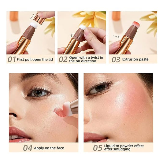 MAEPEOR Liquid Highlighter Stick Golden Cream Liquid Highlighter (6# Golden)