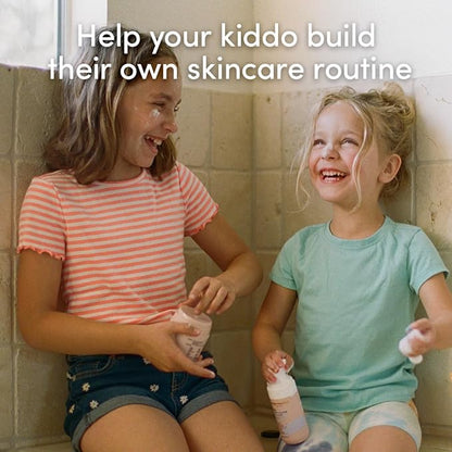 Evereden Kids Happy Face Duo (Cool Peach) - Multi-Vitamin Kids Face Wash & Kids Face Cream Set - Clean & Vegan Skin Care for Kids 3+ - Moisturizing, Nourishing, & Protective Kids Skin Care Set