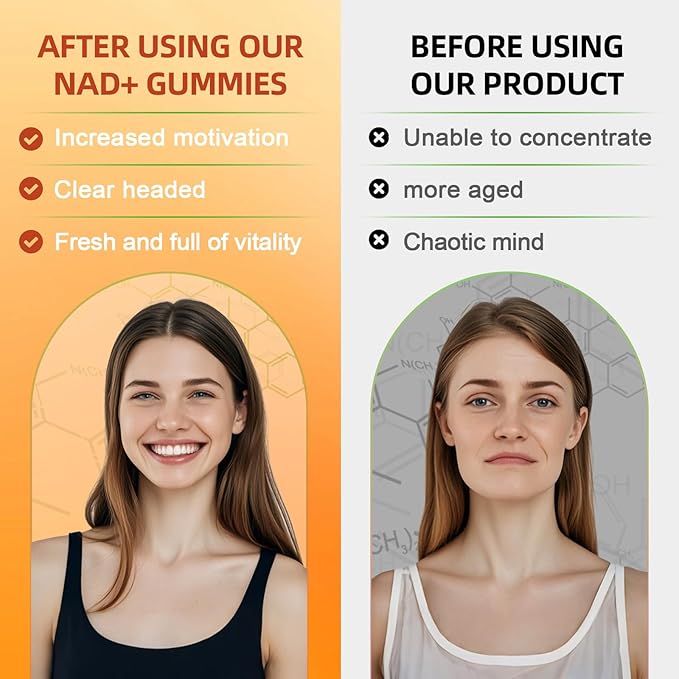 NAD+ Gummies NAD Resveratrol Supplement : NAD Supplements for Women Aging Defense Absorption Than Nicotinamide Riboside Boost Vitamin B3 D3 Sodium Zinc Support Cellular Health Energy and DNA Repair