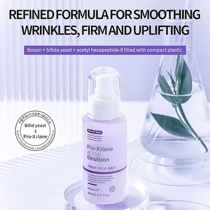 DEleventh Korean Brand Pro-Xilane Active Emulsion 80ml / Anti-Wrinkle, Moisturizing, Anti-Aging, Tighten and Delicate Skin, Improve Darkening, Repair Damaged Cells, and Block UV Rays