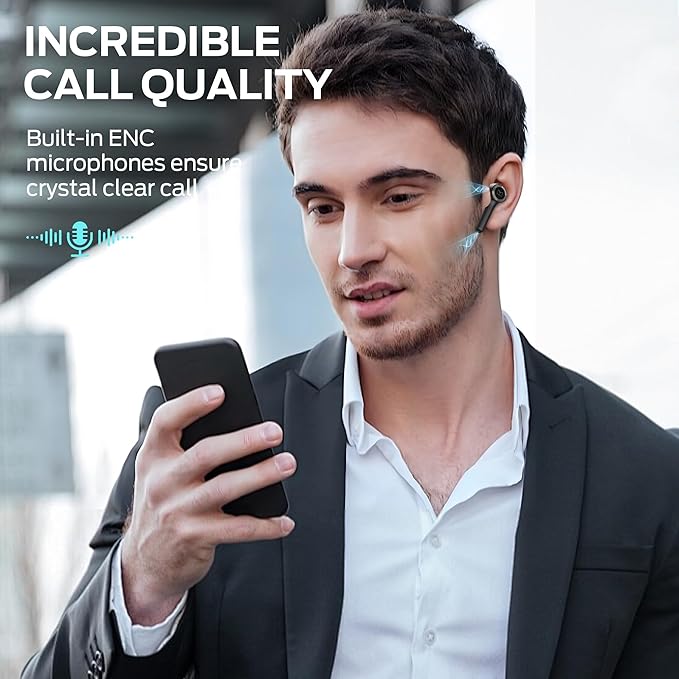 Monster Clarity 102 Plus Wireless Earbuds, Bluetooth Headphones with HiFi Stereo, 4 ENC Mic for Crystal Clear Call, 30H Playtime, Type-C Charging, IPX6 Waterproof in-Ear Ear Buds for Sports (Grey)