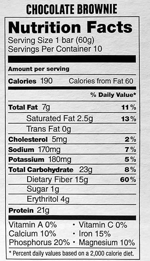 Kirkland Signature Protein Bars Chocolate Brownie 2.12 oz, 20-count
