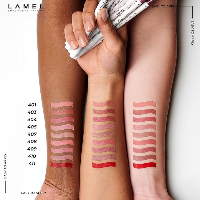 Matte Gel Lip Liner Pencil | Weightless & CreamyTexture - Sharpenable - Longwear & Waterproof - High Pigmented & Flawless Finish - Cruelty-free & Paraben-Free,- 410, 1,7g/0.05oz