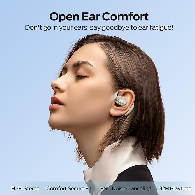 Monster Open Ear AC311 Wireless Earbuds, Bluetooth 5.4 Open Ear Headphones, Up to 30 Hours Playtime Bluetooth Ear Earbuds with Stereo Sound, Touch Control and IPX5 Waterproof Earbphones