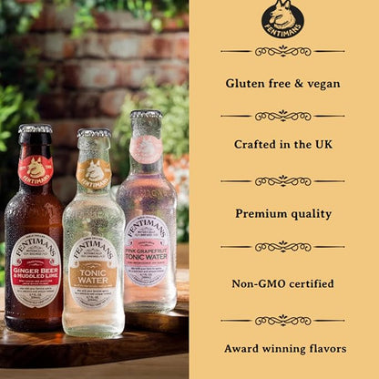 Fentimans Sparkling Ginger Beer - Ginger Ale, Ginger Beer Non Alcoholic, Craft Soda with Herbal Extracts & Natural Ingredients, Botanically Brewed - 9.3 Fl Oz (Pack of 12)
