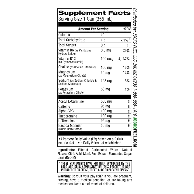 Jocko GO Energy Drink - KETO, Vitamin B12, Vitamin B6, Electrolytes, L Theanine, Magnesium- Energy Boost, Sugar Free Nootropic Monk Fruit Blend - 12 Pack (Lemon Lime)