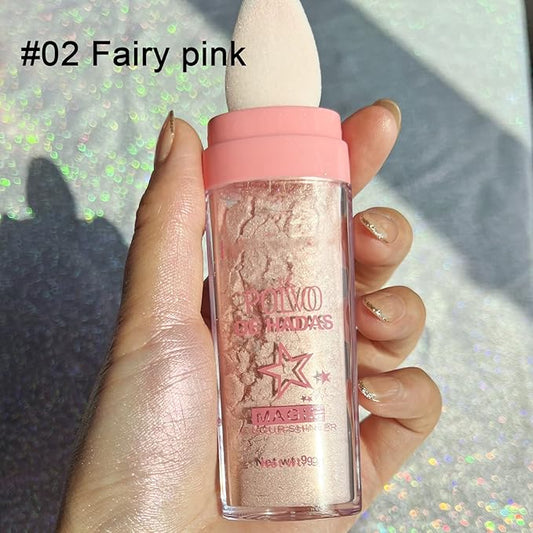 MAEPEOR Highlighter Powder Stick 6 Colors Shimmer Not-sticky