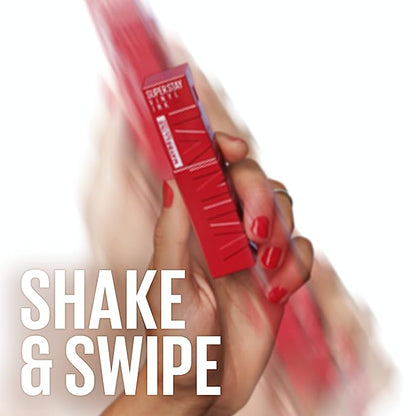 Maybelline Super Stay Vinyl Ink Longwear No-Budge Liquid Lipcolor Makeup, Highly Pigmented Color and Instant Shine, Cheeky, Rose Nude Lipstick, 0.14 fl oz, 1 Count
