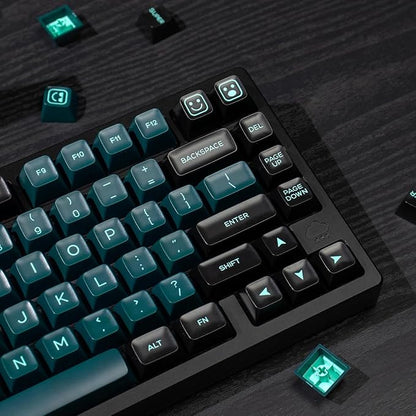 160 Keys Doubleshot Keycaps SA Profile Green Monster Keycaps Set Fit for 60% 65% 75% 95% Mechanical Keyboard Cherry Mx Switches