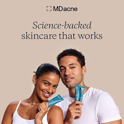 MDacne Clarifying Clay Face Mask - Deep Pore Detox with Australian Pink Clay - Detoxifying, Exfoliating & Brightening - Reduce Skin Redness & Irritation for Sensitive Acne-Prone Skin (3 Pack)