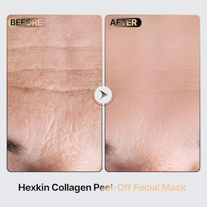 Collagen Peel Off Facial Mask beneficial ingredients collagen, peptides, squaline, ceramides that promotes skin hydration while leaving the skin feeling smooth,korean care 2.82oz.