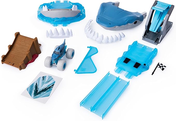 Monster Jam, Official Megalodon Mayhem Playset with Exclusive 1:64 Scale Megalodon Die-Cast Monster Truck