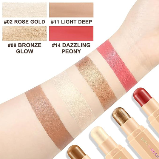 Face Cream Contour Stick Bronzer Stick Highlighter Stick Blush Powder-A2