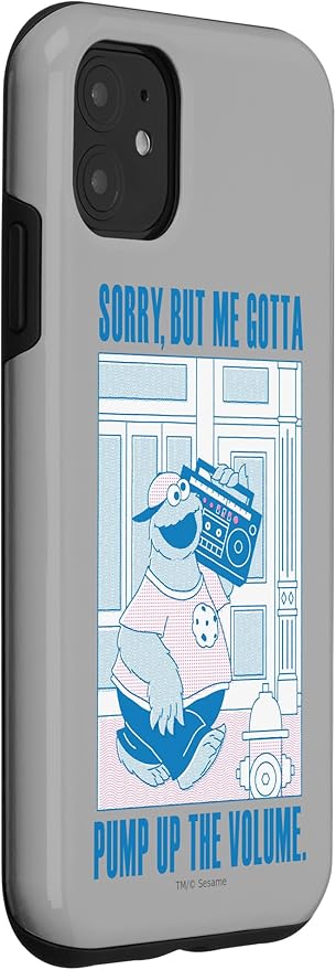 iPhone 11 Sesame Street Cookie Monster Me Gotta Pump Up The Volume Case