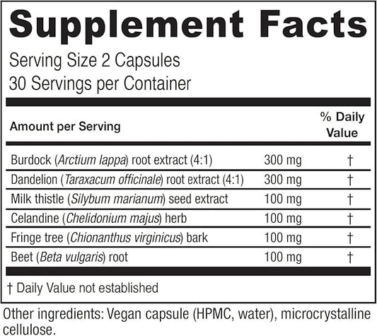 Vitanica, Hepafem, Liver Cleansing Support, Vegan/Vegetarian, 60 Capsules