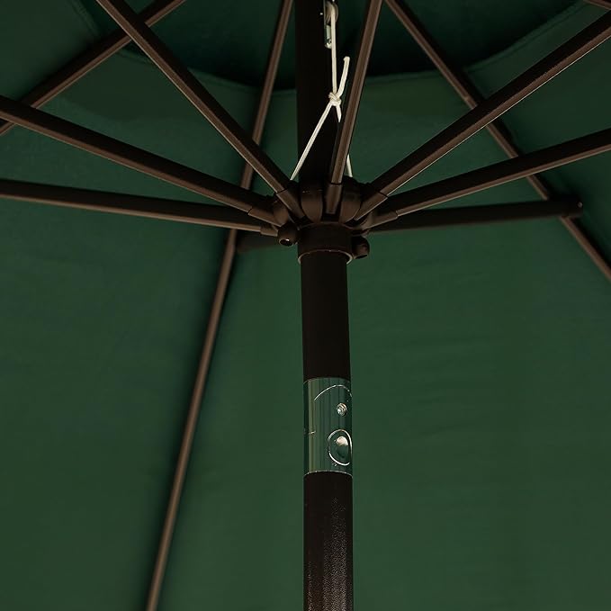 Blissun 9' Outdoor Patio Umbrella, Outdoor Table Umbrella, Yard Umbrella, Market Umbrella with 8 Sturdy Ribs, Push Button Tilt and Crank