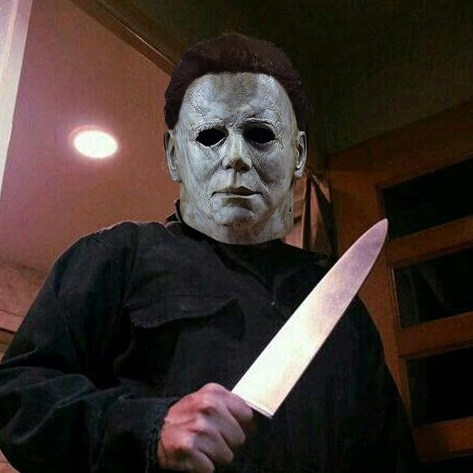 Michael Myers Mask, Halloween Horror Masquerade Cosplay Party Mask, Michael Myers Costume Scary Cosplay
