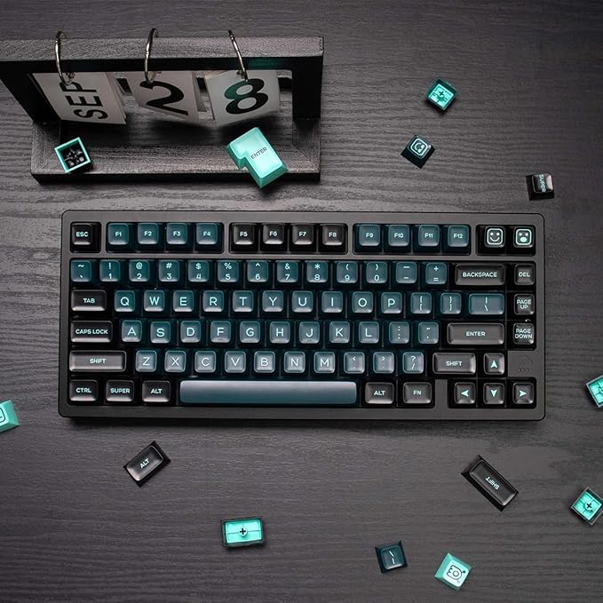 160 Keys Doubleshot Keycaps SA Profile Green Monster Keycaps Set Fit for 60% 65% 75% 95% Mechanical Keyboard Cherry Mx Switches