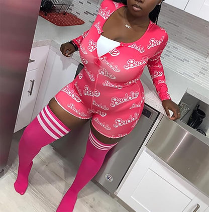 MissShorthair Onesies Women Sexy, Cute Onesie Pajamas for Women Long Sleeve Cookie Monster Large