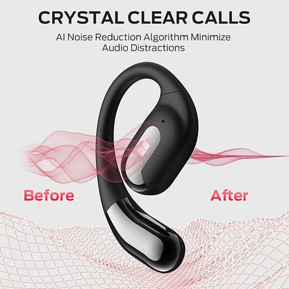 Monster Open Ear AC317 Headphones, Wireless Earbuds with Stereo Sound, 24H Playback, Bluetooth 5.4, Crystal Clear Calls, Type-C Charging, Touch Control, Sweat Resistant Open Ear Earbuds for Sports