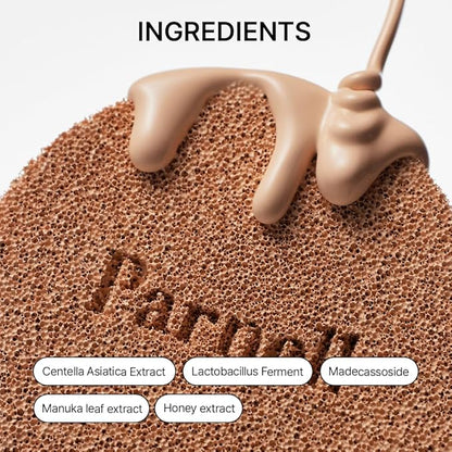 Parnell Cicamanu Serum Cushion - Moisturizing Foundation for Soothing, Coverage, Glass Skin and Lightweight for Sensitive and Dry Skin Pearl Skin (0.52 Fl Oz) (#24 Sand Beige)