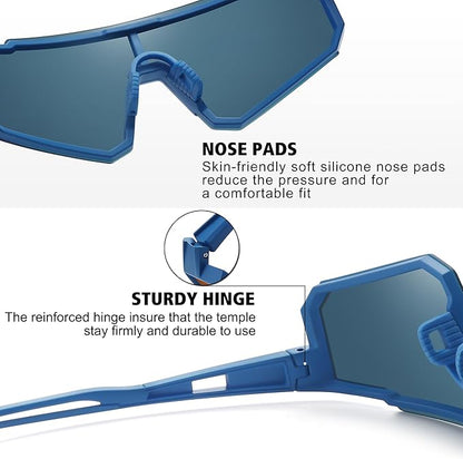 STORYCOAST Polarized Sports Sunglasses for Men Women,Driving Fishing Cycling Mountain Bike Sunglasses UV400 Protection