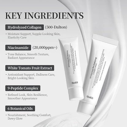 Collagen Overnight Wrapping Peel Off Facial Mask, Low Molecular Weight Hydrolyzed Collagen For Glowing Skin Korean Skin Care 2.29oz.