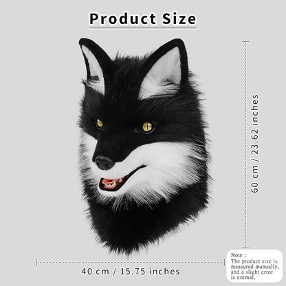 HAOAN Furry Dog Mask Animal Wolf Full Head for Halloween Fancy Dress Party Cosplay Costume Women Men