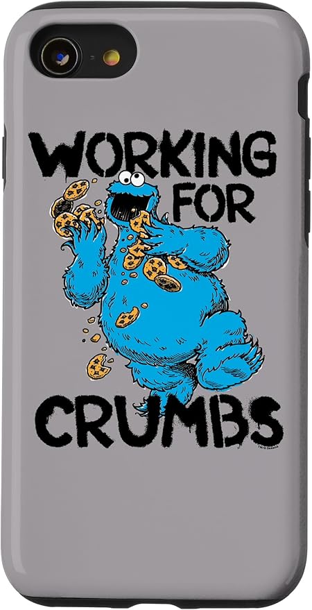 iPhone SE (2020) / 7 / 8 Sesame Street Cookie Monster Working for Crumbs Case
