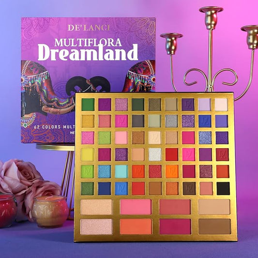 Large Eyeshadow Palette for Makeup Beginners, DE'LANCI Big