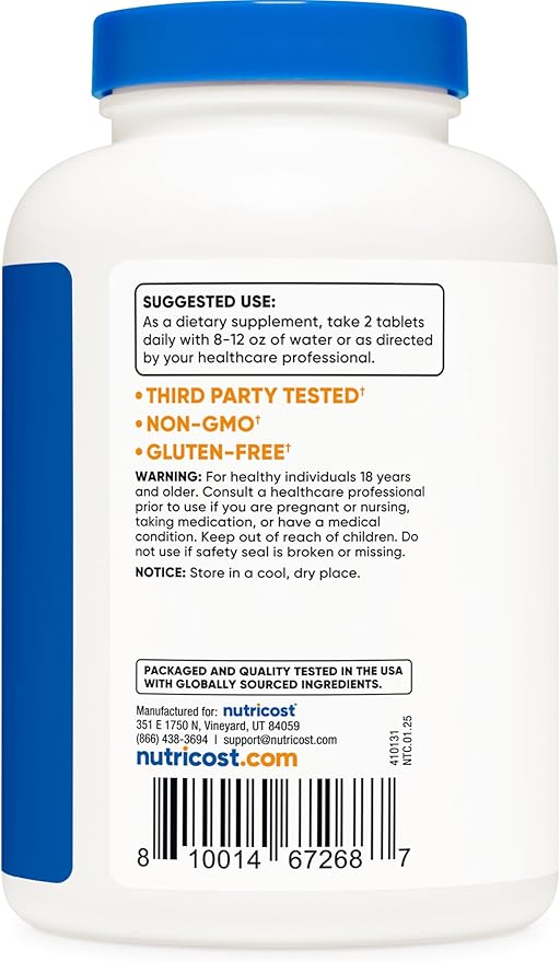 Nutricost Glucosamine 1800mg with Chondroitin & MSM, 240 Tablets, 120 Servings - Joint Support Formula - Non-GMO, Gluten Free