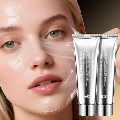Collagen Peel Off Facial Mask beneficial ingredients collagen, peptides, squaline, ceramides that promotes skin hydration while leaving the skin feeling smooth,korean care 2.82oz.