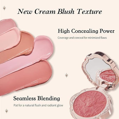 Flower Knows Violet Strawberry Rococo Glitter Lip Gloss G02+Little Angel Embossed Blush 02