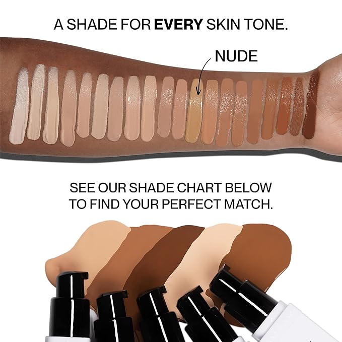 HIDE PREMIUM Liquid Foundation, Multi-Use Waterproof Foundation, Medium/Full 1 fl oz