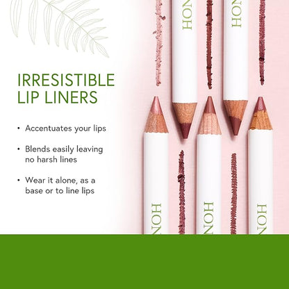 Honeybee Gardens Irresistible Lip Liner In Perfection, Mocha Rose Color, Long-Lasting, Gluten-Free, Vegan, 0.04 oz