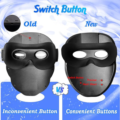 Depointer Life 2023 New Led Mask with Rechargeable Bluetooth-compatible App Controlled, Customizable Shining Mask, LED Lighted Face Transforming Mask For unisex-Adult