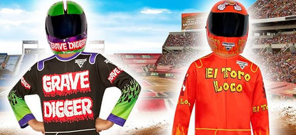 Rubie's Child's Monster Jam Grave Digger Costume Jumpsuit and Mask, As Shown