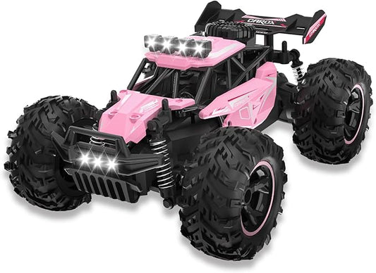 Carox Remote Control Car, 2.4GHz 25KM/H High Speed RC Car, 1:16 Off-Road Monster Truck with LED Lights and 1800mAh Rechargeable Battery – Ideal Gift for Boys 6+