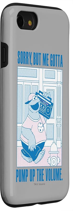 iPhone SE (2020) / 7 / 8 Sesame Street Cookie Monster Me Gotta Pump Up The Volume Case