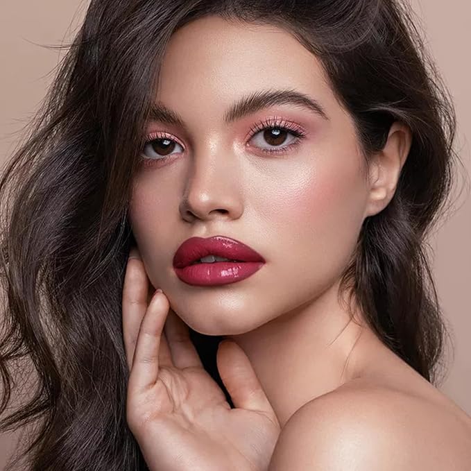 2Pcs Lipstick and Lip Liner Combo, Lip Liner and Lip Gloss Kit for Women, Matte Lip Pencil and Smooth Hydrating Lipstick with Sharpener, Non-Stick Lip Makeup Set