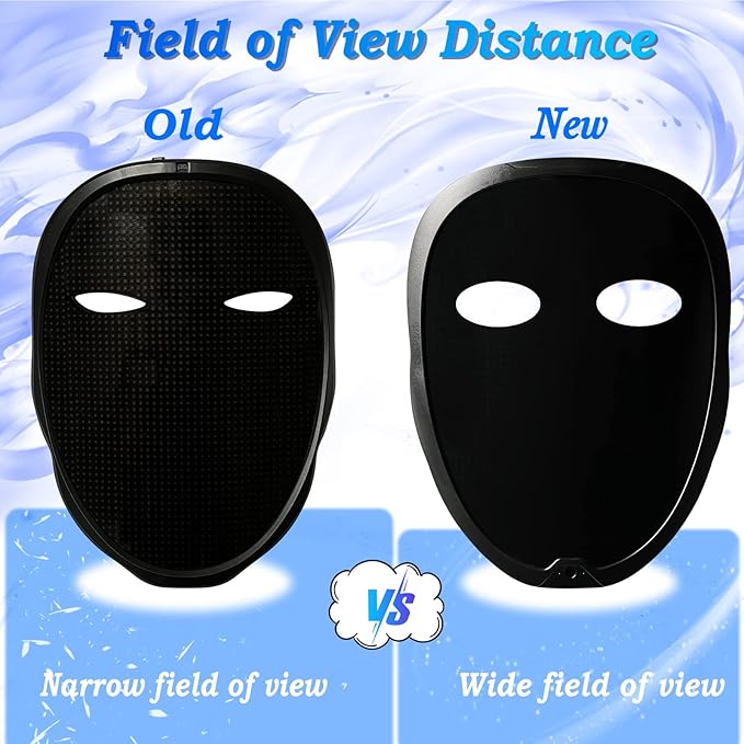 Depointer Life 2023 New Led Mask with Rechargeable Bluetooth-compatible App Controlled, Customizable Shining Mask, LED Lighted Face Transforming Mask For unisex-Adult