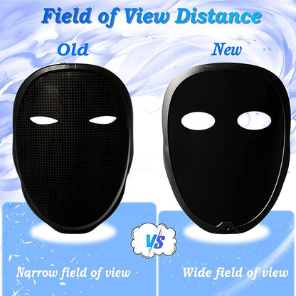Depointer Life 2023 New Led Mask with Rechargeable Bluetooth-compatible App Controlled, Customizable Shining Mask, LED Lighted Face Transforming Mask For unisex-Adult