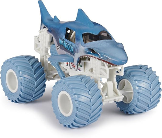 Monster Jam, Official Megalodon Monster Truck, Collector Die-Cast Vehicle, 1:24 Scale, Kids Toys for Boys and Girls Ages 3 and up