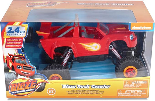 NKOK Blaze & The Monster Machines: RC Rock Crawler - Blaze Remote Controlled Monster 4x4 Truck, 1:16 Scale, 2.4 Ghz, Ready to Run (6501), Ages 6+