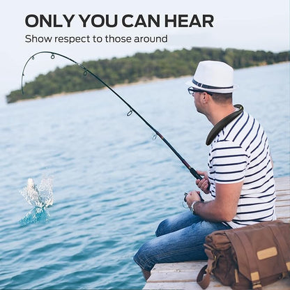 Monster Boomerang Petite Neckband Bluetooth Speakers, Neck Speaker with 15H Playtime, aptX High Fidelity 3D Stereo Sound, Low Latency, Built-in Mic, IPX5 Waterproof Wearable for Home Outdoor