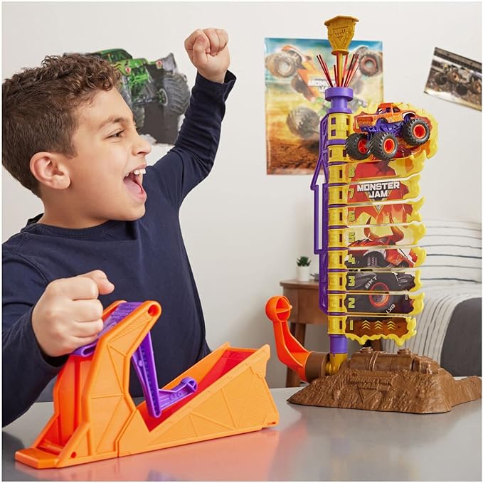 Monster Jam El Toro Loco Big Air Challenge Playset with Exclusive Monster Truck, Over 20-Inch Tall, 1:64 Scale, Kids Toys for Boys Ages 3 and up