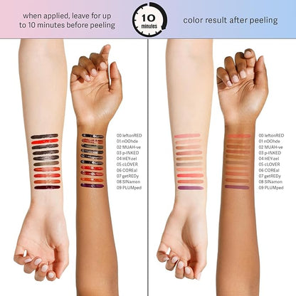 Sacheu Lip Liner Stay-N Peel Off Lip Stain — Long Lasting Matte Lip Tattoo Transfer Proof Lipstain Infused with Hyaluronic Acid & Vitamin E for All Skin Types — Vegan & Cruelty-Free, Hey-zel