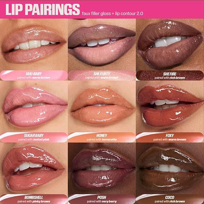 Huda Faux Filler Extra Shine Lip Gloss UUU-Baby (electric lilac) - 3.9 mL / 0.13 fl oz