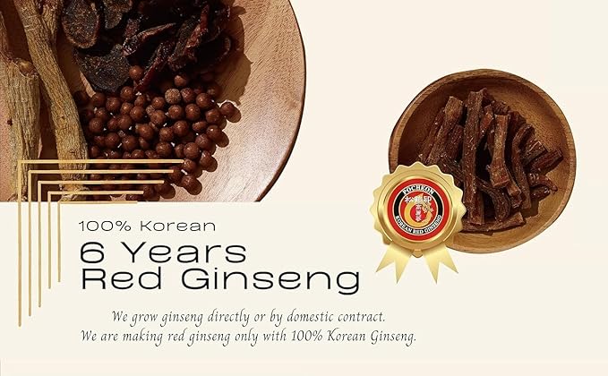 Pocheon 300g Korean Red Ginseng Powder Gold 6 Years, No Additives 100% Pure, High Ginsenoside Panax, Natural Immune Support